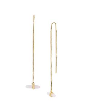 Allsaints Rose Quartz Threader Earrings
