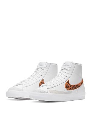 Nike Women's Blazer Mid '77 Se Leopard Swoosh Suede Accent Mid Top Sneakers