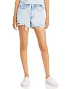 Frame Le Brigette Jeans Shorts In Whisper Destruct