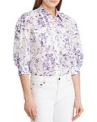 Lauren Ralph Lauren Floral Puffed-sleeve Shirt