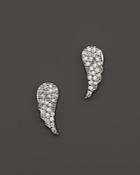 Kc Designs Diamond Wing Stud Earrings In 14k White Gold