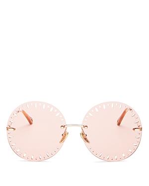 Chloe Women's Rimless Round Sunglasses, 63mm