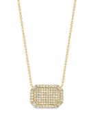 Bloomingdale's Pave Diamond Rectangle Pendant Necklace In 14k Yellow Gold, 0.50 Ct. T.w. - 100% Exclusive