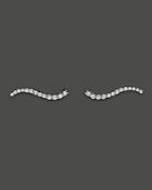 Diamond Wavy Ear Climbers In 14k White Gold, .20 Ct. T.w. - 100% Exclusive