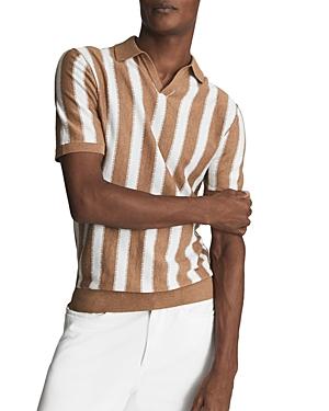 Reiss Morocco Striped Open Collar Polo
