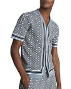 Reiss Ripley Geometric Camp Shirt