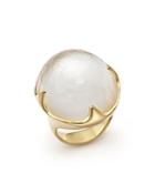 Ippolita 18k Yellow Gold Rock Candy Mother-of-pearl And Quartz Doublet Ring