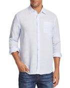 Vilebrequin Stripe Linen Regular Fit Button-down Shirt