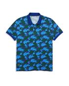 Lacoste X Minecraft Organic Cotton Mini Pique Printed Classic Fit Polo Shirt