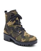 Kendall And Kylie Women's Epic Camo Print Combat Booties