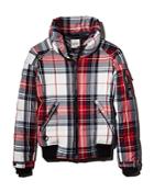 Sam. Plaid Freestyle Down Bomber Jacket