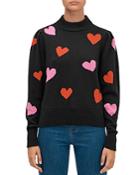 Kate Spade New York Hearts Mock-neck Sweater