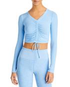 Alo Yoga Ribbed Cinch Cropped Top