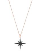 Bloomingdale's Black Diamond Starburst Pendant Necklace In 14k Rose Gold, 17 - 100% Exclusive