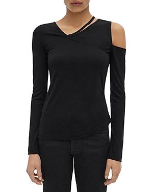 Helmut Lang Scala Asymmetrical Long Sleeve Top