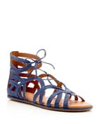 Gentle Souls Break My Heart Embossed Caged Lace Up Sandals