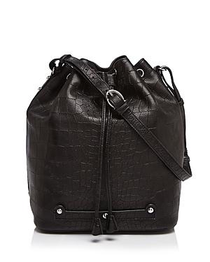 Etienne Aigner Large Etienne Croc-embossed Bucket Bag