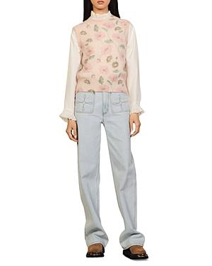 Sandro Colette Jacquard Sweater