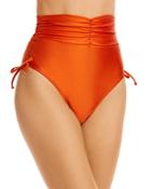 Andrea Iyamah Menasa Ruched High Waist Bikini Bottom
