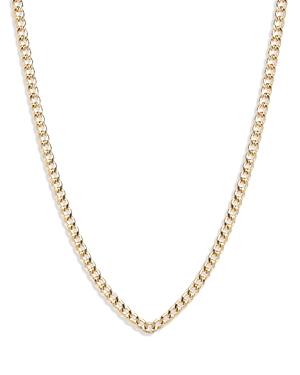 Zoe Chicco 14k Yellow Gold Simple Gold Curb Link Chain Necklace, 16