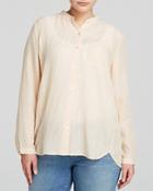 Eileen Fisher Plus Mandarin Collar Shirt