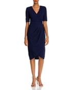 Adrianna Papell Rio Ruched Knit Sheath Dress