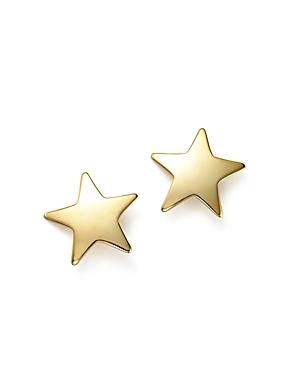 14k Yellow Gold Medium Star Stud Earrings