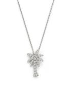 Roberto Coin 18k White Gold Palm Tree Pendant Necklace With Diamonds, 16