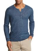 John Varvatos Collection Ribbed Long Sleeve Henley