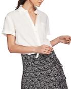 1.state Short-sleeve Tie-front Shirt