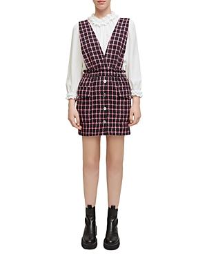 Maje Plaid Strappy Dress