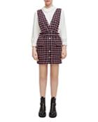 Maje Plaid Strappy Dress