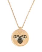 Bloomingdale's Diamond Bee Medallion Pendant Necklace In 14k Rose Gold, 17 - 100% Exclusive