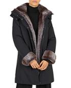 Save The Duck Samantha Faux Fur Trim Hooded Coat