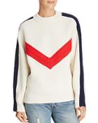 Sjyp Color-blocked Wool Sweater