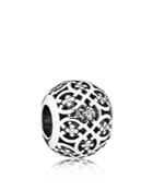 Pandora Charm - Sterling Silver & Cubic Zirconia Intricate Lace, Moments Collection
