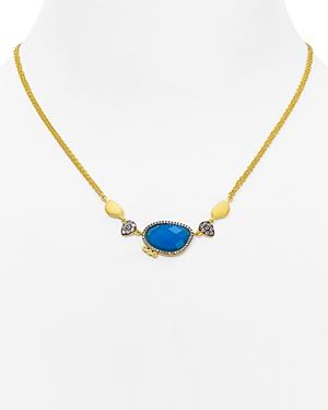 Freida Rothman Blue Agate Pendant Necklace, 16
