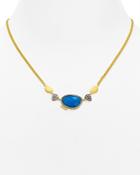 Freida Rothman Blue Agate Pendant Necklace, 16