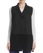 Eileen Fisher Petites Color Block Merino Wool Vest