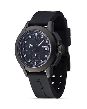 Ritmo Mundo Quantum Ii Collection Stainless Steel And Black Aluminum Watch, 43mm