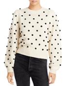 Cliche Pom Pom Puff Sleeve Sweater (59% Off) - Comparable Value $85
