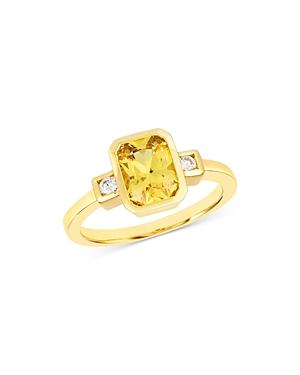 Bloomingdale's Yellow Sapphire & Diamond Ring In 14k Yellow Gold - 100% Exclusive