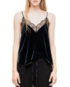 Zadig & Voltaire Christy Velour Camisole Top