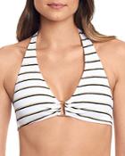 Lauren Ralph Lauren Dylan Striped Ring Bikini Top