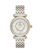 Michele Caber Mid Two-tone Stainless Steel & 18k Gold Diamond Watch, 35mm (40% Off) - Comparable Value $2695