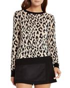 Bcbgeneration Leopard Jacquard Sweater
