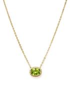 Peridot Bezel Pendant Necklace In 14k Yellow Gold, 18 - 100% Exclusive