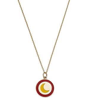 Moon & Meadow 14k Yellow Gold Enamel Moon Medallion Pendant Necklace, 18 - 100% Exclusive