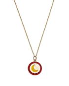 Moon & Meadow 14k Yellow Gold Enamel Moon Medallion Pendant Necklace, 18 - 100% Exclusive