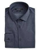 John Varvatos Star Usa Geo Pattern Jersey Slim Fit Dress Shirt